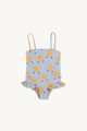 Tc Light Gray Blue Star Suspender One-Piece Swimsuit (Ready in Stock)