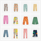 打底裤 BC24春夏西班牙儿童纯棉印花卫裤 男女宝宝休闲阔腿牛仔裤