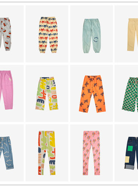 BC24春夏西班牙儿童纯棉印花卫裤男女宝宝休闲阔腿牛仔裤打底裤