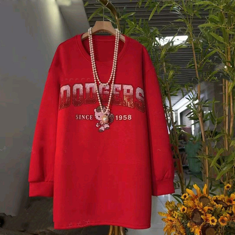 大码女装卡通图案字母圆领卫衣宽松遮肚子胖妹妹韩版减龄休闲上衣,女装/女士精品,大码内搭,淘宝优惠券,粉丝福利购,淘宝优惠卷