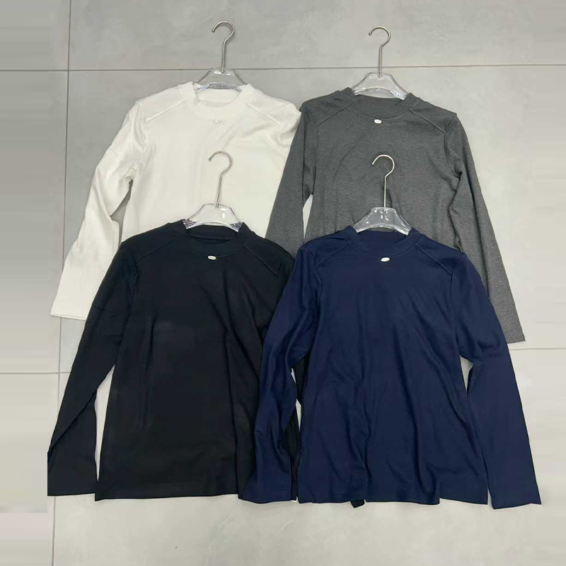 加肥立领长袖净版T恤衫