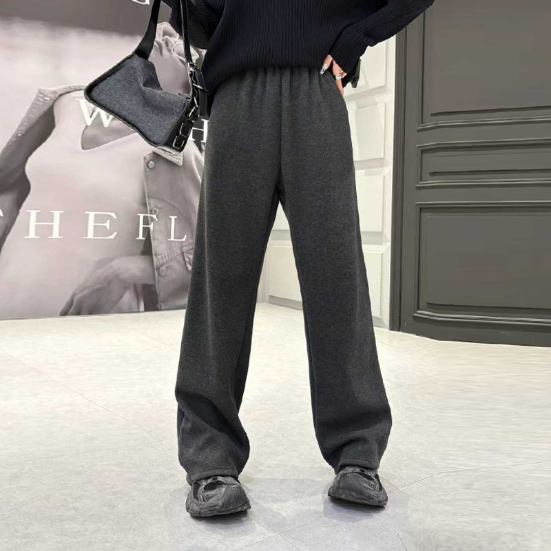 大码女装松紧腰阔腿长裤