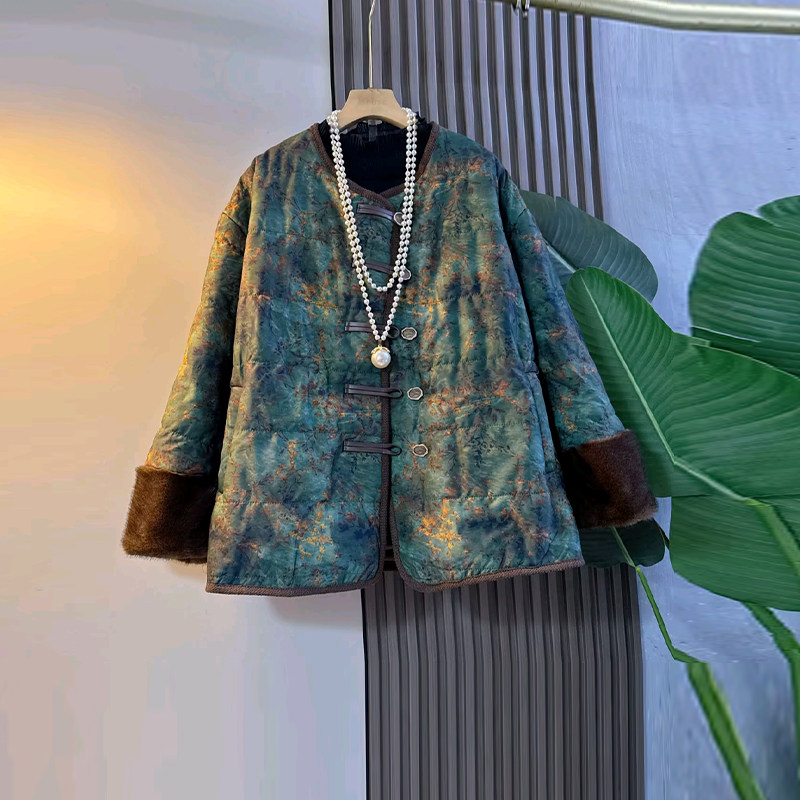 加肥毛毛袖口盘扣国风棉服大码女装法式设计感冬季款洋气百搭外套,女装/女士精品,大码棉服,淘宝优惠券,粉丝福利购,淘宝优惠卷