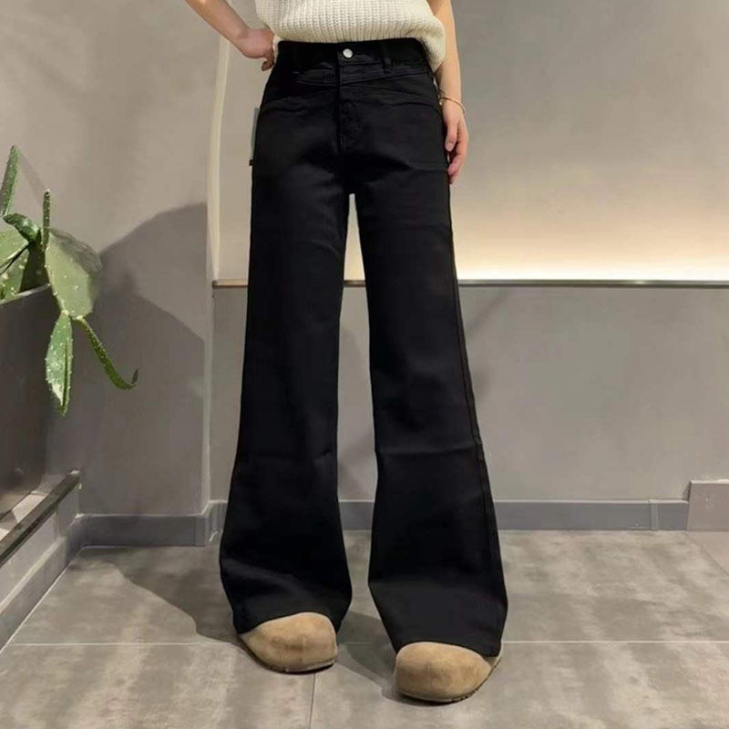 加大码女装阔腿牛仔长裤胖妹妹宽松遮胯韩版减龄休闲简约百搭裤子,女装/女士精品,大码裤装,淘宝优惠券,粉丝福利购,淘宝优惠卷