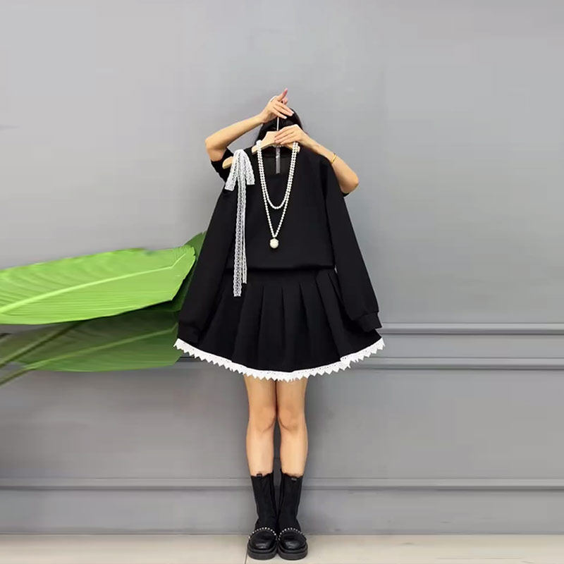 加肥大码女装镂空肩长袖卫衣短裙胖妹妹韩版学院风减龄休闲两件套,女装/女士精品,大码套装,淘宝优惠券,粉丝福利购,淘宝优惠卷