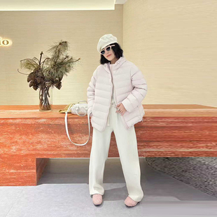 款 大码 棉服外套胖MM纯色简约宽松遮肚子冬季 连帽长袖 保暖上衣 女装