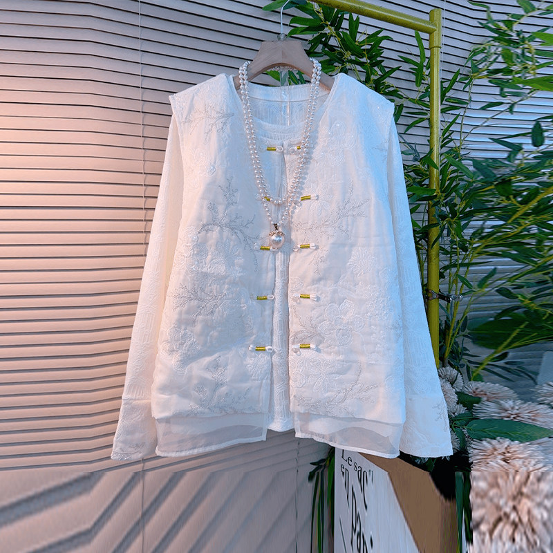 胖妹妹加肥盘扣暗花国风马甲长袖打底衫大码女装韩版新中式两件套,女装/女士精品,大码套装,淘宝优惠券,粉丝福利购,淘宝优惠卷