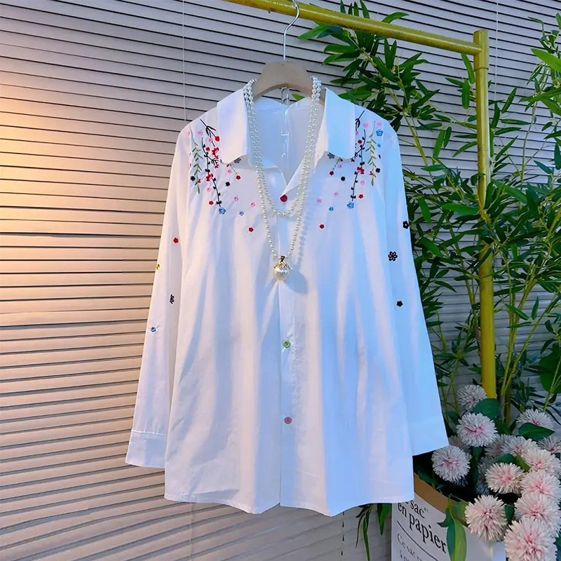 大码女装彩色花朵肩长袖衬衫韩版减龄甜美糖果色胖妹妹淑女风上衣,女装/女士精品,大码内搭,淘宝优惠券,粉丝福利购,淘宝优惠卷