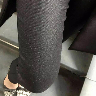 新款 子胖mm弹力宽松亮丝裤 200斤百搭裤 女裤 外穿显瘦大码 2024春装