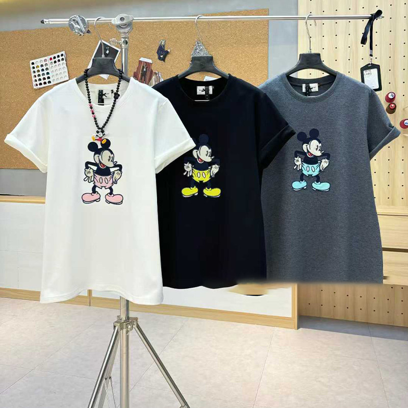 大码女装卡通图案短袖上衣