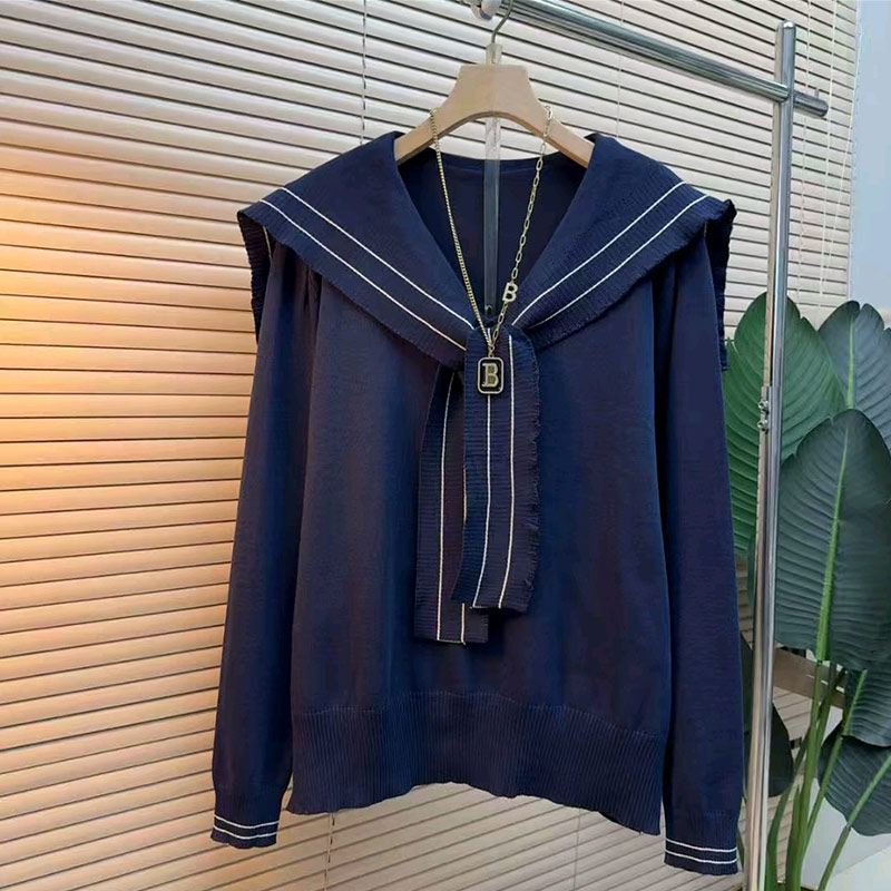 大码女装披肩领长袖卫衣