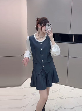 大码女装拼色长袖上衣