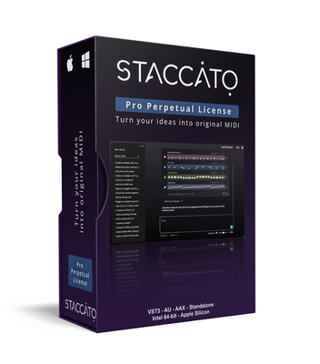 Staccato PRO - Perpetual License 软件永久授权