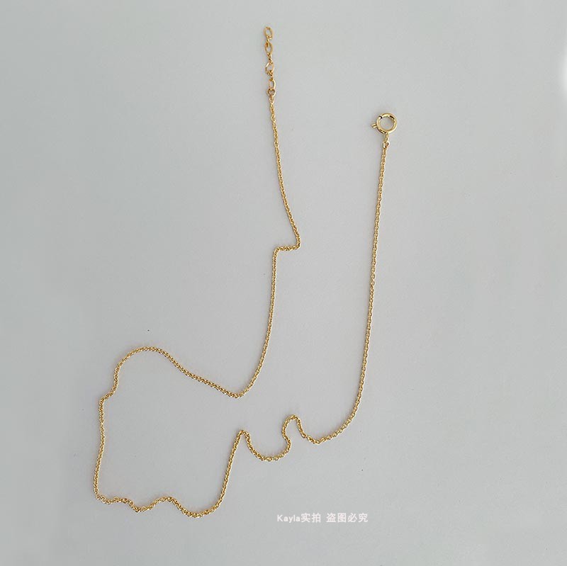 Kayla14k包金儿童锁骨链定做尺寸
