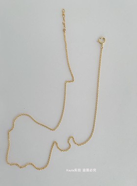 儿童礼物锁骨项链原创设计更换吊坠加粗不掉色14K包金定制十字链