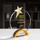 金属五角星奖杯定制创意金银铜星星水晶奖牌制作大型企业经理奖品