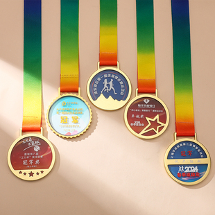 水晶挂牌奖牌定制定做小学生运动会学校比赛冠军颁奖纪念奖品儿童