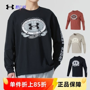 男子高克重运动休闲长袖 Logo春款 T恤卫衣1390251 Crest 安德玛UA