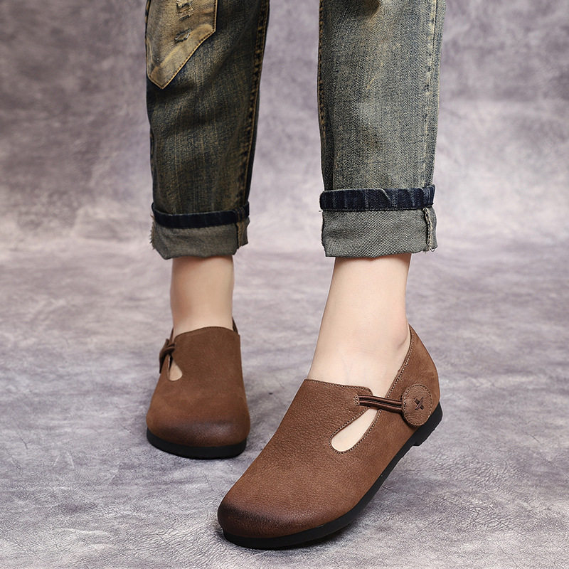 551单鞋平跟鞋秋23新款原创大头复古文艺娃娃鞋 牛筋底舒适休闲女