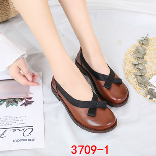 37091休闲鞋平跟森女鞋单鞋真皮软底秋新款民族风妈妈鞋原创复古