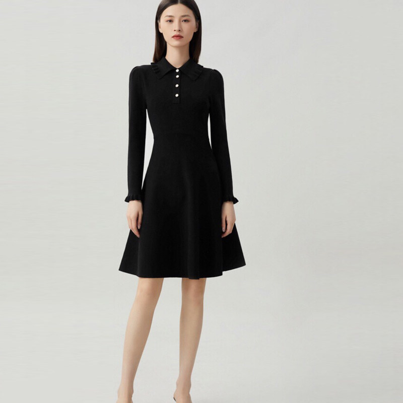 专柜品哥弟新女装夏季泡泡袖荷叶领连衣裙a500238