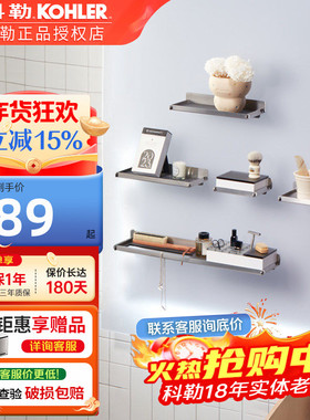 科勒思拓系列卫生间浴室不锈钢置物架托盘配件38904/38905/38906
