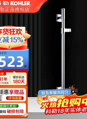 科勒卫浴配件现代型60cm滑动花洒支架花洒配件升降杆简约K-98342T