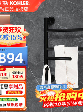 科勒电热毛巾架家用卫生间浴巾架智能浴室加热发热烘干架K-29355