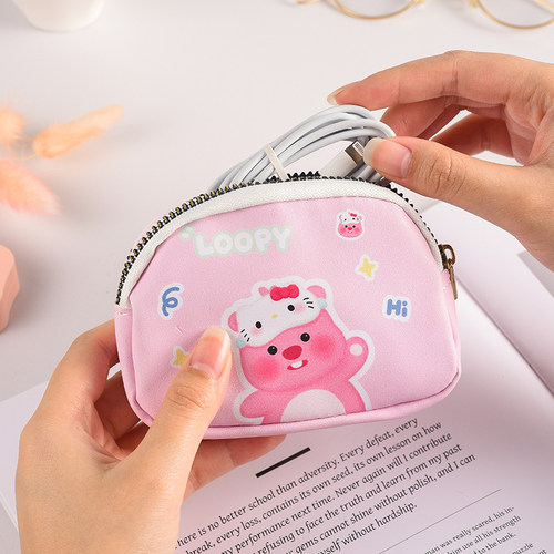 卡通双层硬币包大容量便携零钱包可爱小巧零钱袋钥匙多功能收纳包