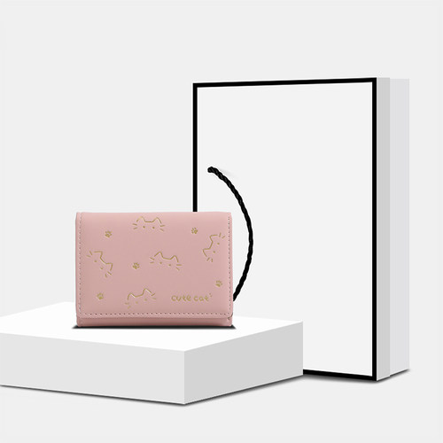 2025新款可爱零钱包短款多卡位三折钱包卡包一体大容量钱夹卡夹女