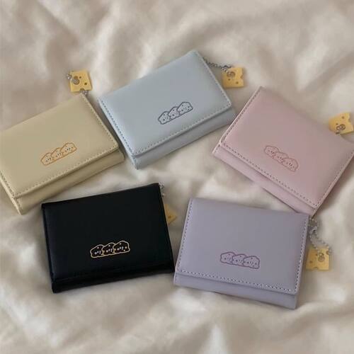 芝士奶酪短款小钱包女2026新款学生可爱卡通大容量卡包三折式钱包