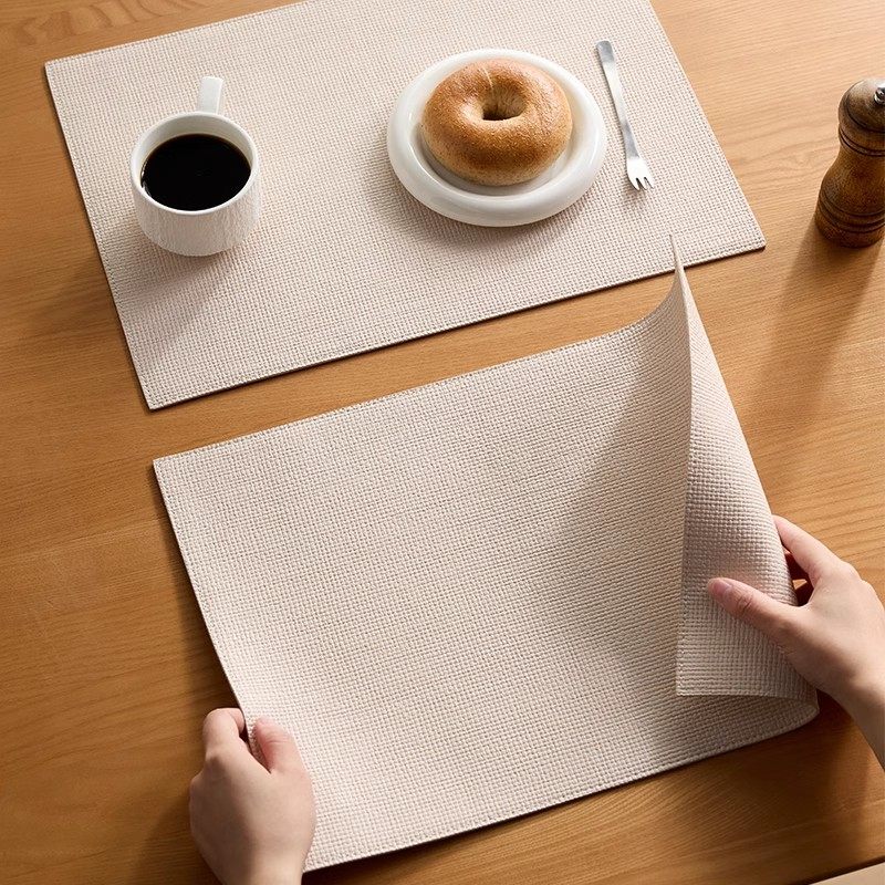 简约纯色餐垫皮革西餐垫桌垫隔热垫碗垫轻奢高级感餐具垫防水防油,居家布艺,餐垫,淘宝优惠券,粉丝福利购,淘宝优惠卷