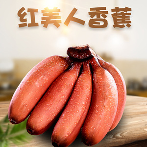 福建红美人香蕉5斤新鲜水果现摘当季正宗小香焦红皮芭蕉米蕉包邮