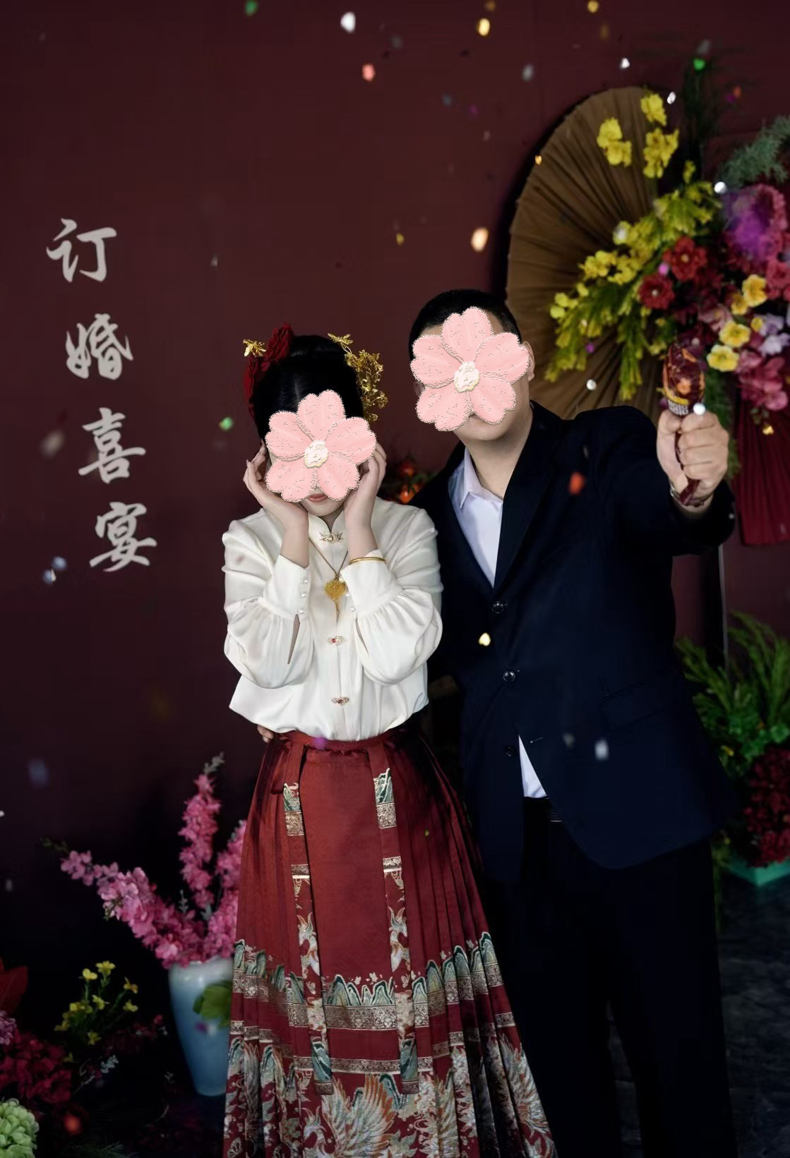 出租满庭芳【楚山晓】红色大衣马面裙敬酒服新中式上衣新娘结婚