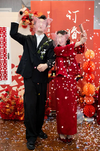 出租满庭芳【吉祥】红色旗袍女2025年秋冬订婚礼服新娘结婚敬酒服