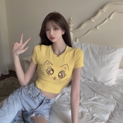 Real price! Sweet girl short sleeve T-shirt