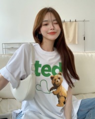 實拍款 實價！寬鬆短袖印花T恤