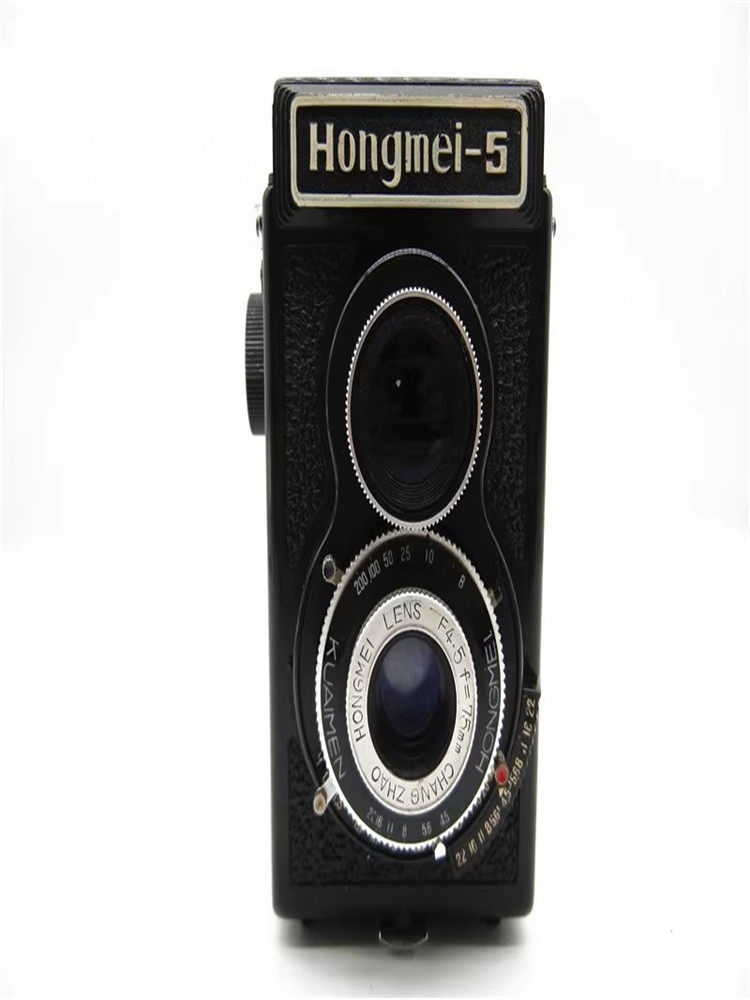 红梅-5双反胶卷照相机老式复古120胶片机收藏使用影视道具摆件