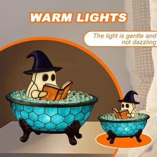 Lamp 跨境 Bath Ghost 幽灵泡泡浴灯万圣节鬼灯浴室氛围灯 Bubble