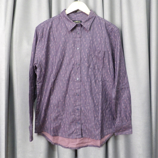 度物思仁春秋女款长袖衬衫天然有机棉亲肤环保时尚印花弹力面料