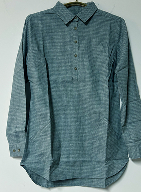 汉麻时代女梭织长袖衬衫天然汉麻抑菌透气防晒小细格