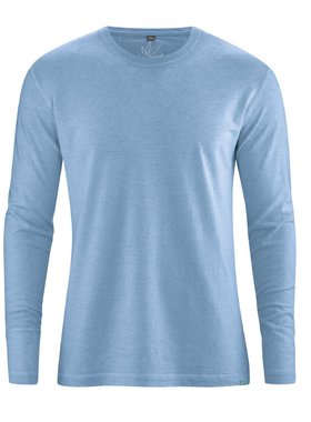 汉麻时代春秋男款棉麻长袖T恤日常休闲汉麻料抑菌透气有机棉亲肤