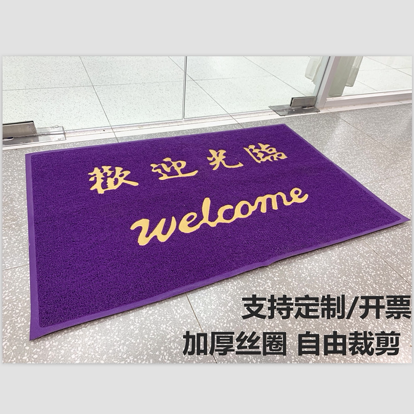 黄色紫色红色欢迎光临加厚迎宾地垫门面进门垫脚垫防滑可定做_虎窝淘