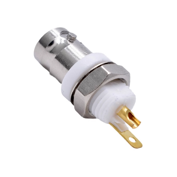 BNC-KY绝缘母座 Q9-50KY绝缘座BNC/Q9母座白胶绝缘隔板带螺母垫片