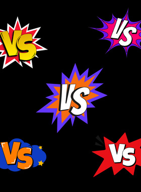 视频素材卡通漫画VS对战对决综艺特效贴图动画MG218