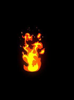 MOV动画 卡通流体火焰火球综艺特效视频素材透明通道MG042