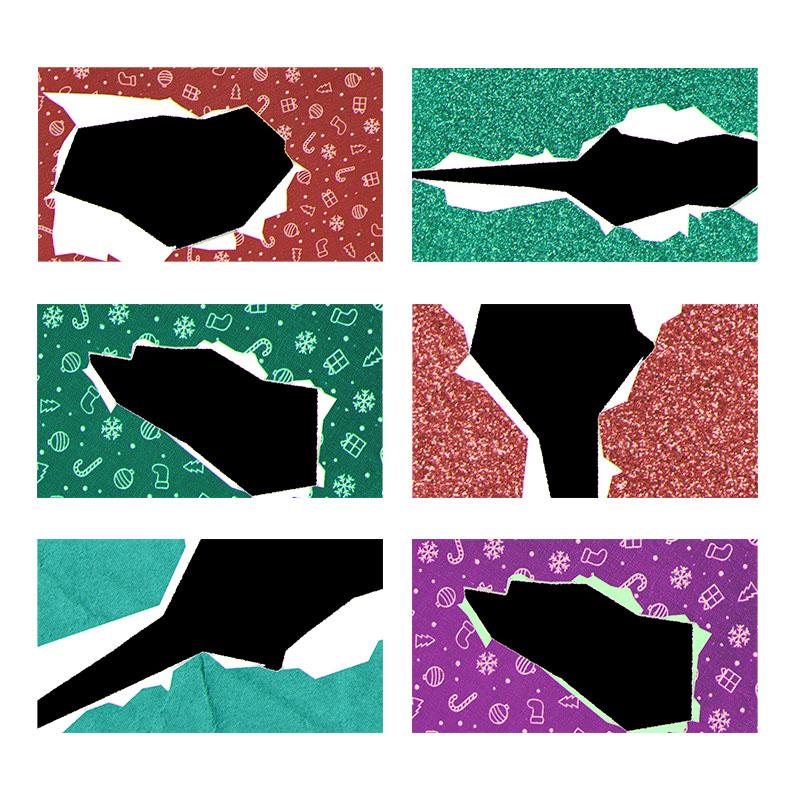 视频素材彩色礼物包装纸撕开效果转场过渡剪辑后期MG145