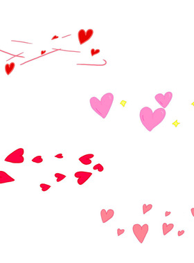 视频素材卡通可爱粉红色爱心旋转眩晕综艺效果动画包装MG177