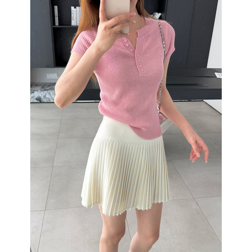 2026夏季新款白色百褶裙女