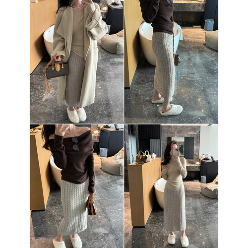 羊毛麻花裙~包臀显瘦一步裙